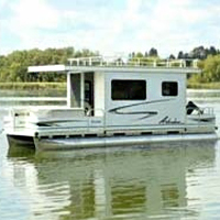 8' X 26' Day Boat Pontoon Houseboat w/ Trailer + Motor