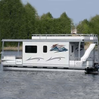 8' X 30' Day Boat Pontoon Houseboat w/ Trailer + Motor