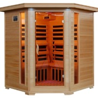 Tucson 4-5 Person Infrared Sauna with Carbon Heaters - Corner Unit