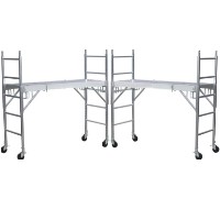 Brand New Heavy Duty Set of Two 6' X 29" All Aluminum Mobile Rolling Scaffolding