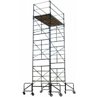 Brand New Heavy Duty 5'x10'x20'8"  Rolling Scaffolding Tower w/ Guard Rail & Outriggers