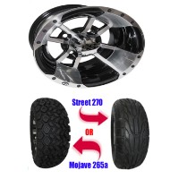 Brand New Lifted Golf Cart Tires and 10" ITP SS112 Machined Wheels Set