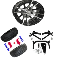 12" Wheel/Tire Combo Package with Lift Kit.  Fits Yamaha G14-G19 95-02.