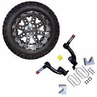14" Golf Cart Tire/Wheel Package Combo with Lift Kit.  Fits EZGO TXT (Gas) 08-Current.