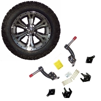 14" Golf Cart Tire/Wheel Package Combo with Lift Kit.  Fits EZGO TXT (Electric) 94-01.