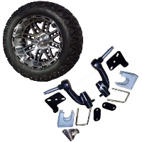 14" Lifted Golf Cart Tire/Wheel Package Combo with Lift Kit.  Fits EZGO RXV 08-Current.