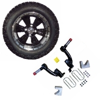 14" Golf Cart Tire/Wheel Package Combo with Lift Kit.  Fits EZGO TXT (Gas) 08-Current.