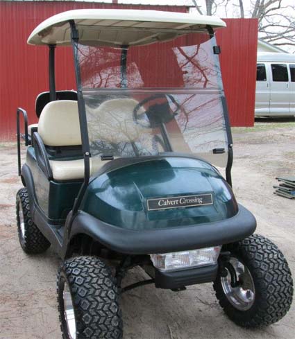 In good cosmetic and excellent running condition. 48V Green Club Car Precedent Lifted Electric Golf Cart