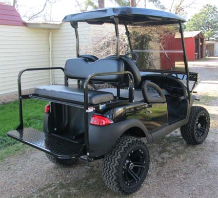 Black Pipe Line Edition Club Car Precedent Lifted Electric Golf Cart