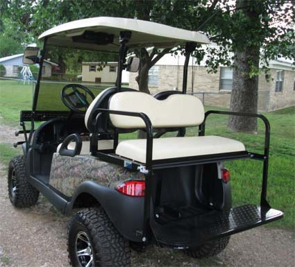 48V Real Tree Leaf Club Car Precedent Lifted Electric Golf Cart