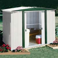 Duramax 10.5 x 8 Woodside Outdoor Vinyl Storage Shed with 