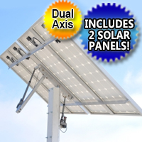 Solar Tracker Complete Kit with Solar Panels - Dual Axis