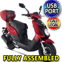 Znen 50cc 4 Stroke Gas Moped Scooter - Q50