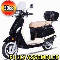 Znen 2 Tone 50cc 4 Stroke Gas Moped Scooter - ZNQ50-TG