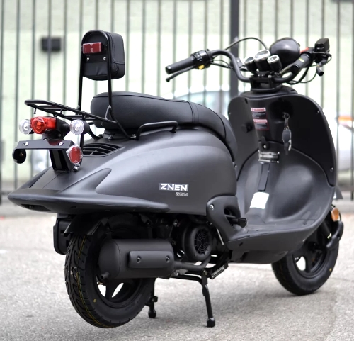 Znen 150cc 4 Stroke 8.5hp Gas Moped Scooter With USB Adapter - T-G-BLACKOUT