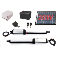Solar Kit Swing Gate Opener for Dual Swing Gates Up to 20-Feet Long and 1300-Pounds