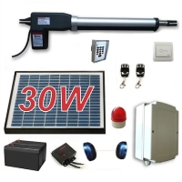 Solar Full Kit Swing Gate Opener for Single Swing Gates Up to 8-Feet Long and 600-Pounds