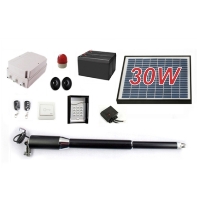 Solar Full Kit Swing Gate Opener for Single Swing Gates Up to 8-Feet Long and 650-Pounds