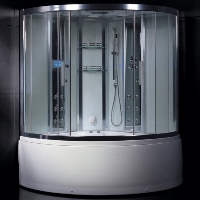 Ariel Platinum Steam Shower Enclosure & Whirlpool Bathtub Unit 59" x 59" x 89"