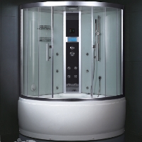 Ariel Platinum White Steam Shower 53.1" x 53.1" x 87.4" - DA325F3