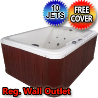 Navigator 4 Person Plug & Play Hot Tub Spa w/ 10 Therapeutic Stainless Steel Jets