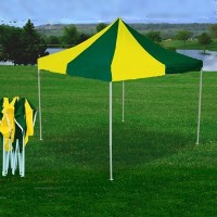 10' x 10' Pop Up Green & Yellow Party Tent