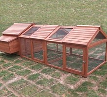 High Quality Chicken Coop House with Double Nesting Box & Double Run