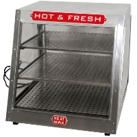 Commercial 24x24x24 Countertop Food Pizza Pastry Warmer Slanted Display