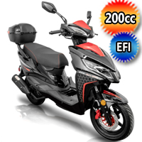 200cc Force 4 Stroke Single Cylinder EFI Moped Scooter