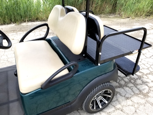 2004 Club Car DS Gas cart. Custom rims and tires, LED lights, Rear seat.  $3400, By Griswold Golf Carts