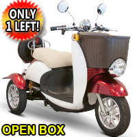 E-Wheels 500 Watt Electric Powered Euro Style 2 Color Sport Scooter Trike - EW-11 Open Box Red