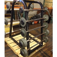 Refurbished Barbell Rack with Barbells