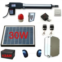 30W Solar Powered Gate Operator Full Kit  for Single Swing Gates