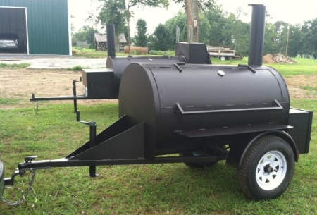 Custom BBQ Reverse Flow Barbecue Smoker With Trailer