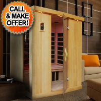 3 Person Bubalus Low EMF Infrared Sauna with Carbon Heaters
