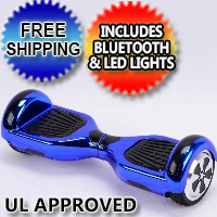 Chrome 6.5" Self Balance Hoverboard Scooter w/Bluetooth & LED Lights - Free Shipping & UL Approved