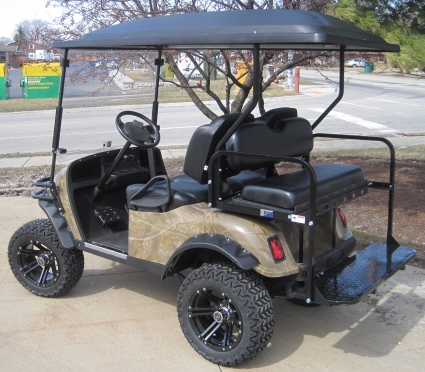 EZ-GO Lifted Forest Camo 36 Volt Electric Golf Cart