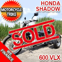 Honda 600 Shadow VLX Motorcycle Trike - Pre Owned