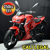 250cc 4 Stroke Single Cylinder Cali Legal EFI Moped Scooter - BD250-6
