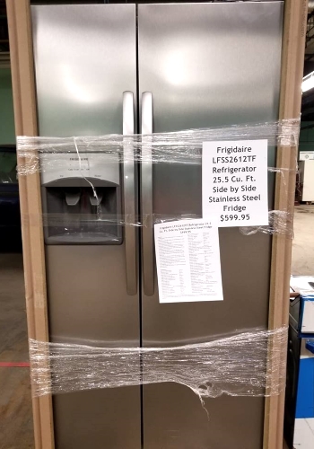 Frigidaire Lfss2612tf Refrigerator 25 5 Cu Ft Side By Side Stainless Steel Fridge New W Tiny Cosmetic Blemish