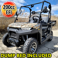 Gas Golf Cart EFI UTV 200cc Crossfire 2 Seater Convertible Utility Vehicle With Dump Bed - CROSSFIRE 200 EFI DUMP BED