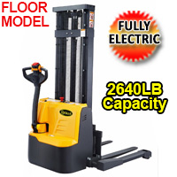 Apollo Fully Electric Powered Straddle Stacker 2640lbs Capacity - 98"/118" lifting - CTD12RE - FLOOR MODEL