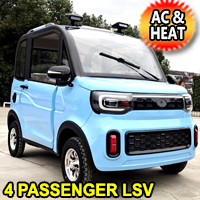Electric Golf Car 4 Seater Small LSV Low Speed Vehicle Golf Cart 4 Seater 60v Coco Coupe Scooter Car With AC & Heat - Light Blue