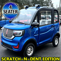 Scratch~N~Dent Edition Coco Coupe Blue Electric Golf Car Small LSV Low Speed Vehicle Golf Cart 4 Seater 60v Scooter Car - Blue