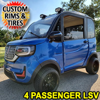 Lightning Royal Blue Coco Coupe LE Electric LSV Golf Cart