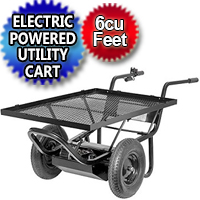 Electric Powered Motorized Utility Cart - 6cu Feet