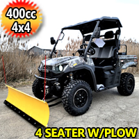400cc 4x4 UTV 4 Seater With Snow Plow T-BOSS 410 Gas Golf Cart ATV Utility Vehicle 25.5HP 2WD/4WD - Tree Camo