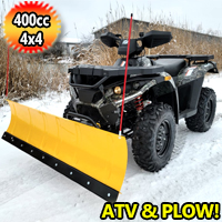 MSA 400 ATV 400cc With Snow Plow 4 x 4 Hi/Low Gears - MSA 400 WITH PLOW - CAMO