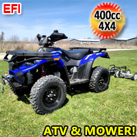 MSA 400 ATV With Mower 4 x 4 Hi/Low Gears - Mow Master 5000