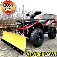 MSA 400 ATV 400cc With Snow Plow 4 x 4  Hi/Low Gears  - MSA 400 WITH PLOW